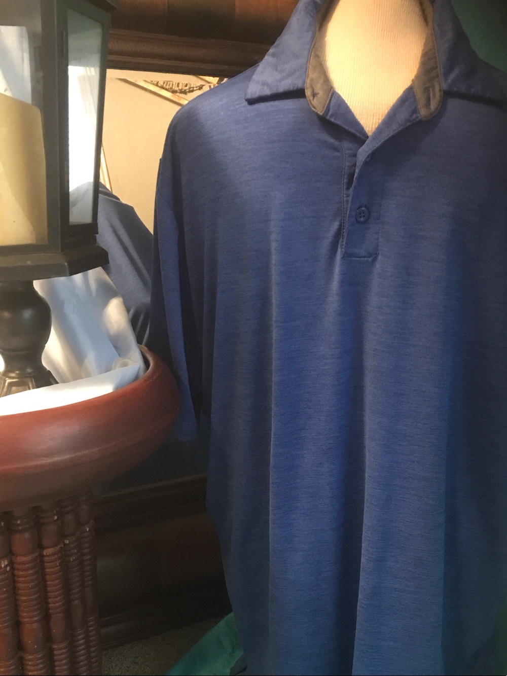 Izod Men's Royal Blue Polo with Contrast Collar